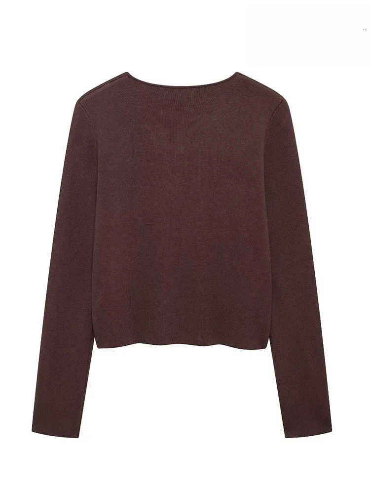 Women's Fashion Fall And Winter New Simple Style Solid Color Soft Long Sleeve Double-Breasted Knitted Cardigan