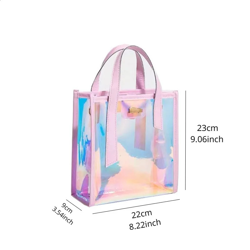 Women Transparent Laser Bag Shopper PVC Crossbody Shoulder Bag Handbag Bags for Women 241223