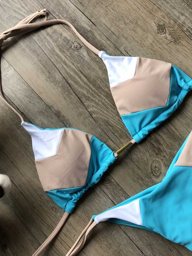 2023 Sexy Bikini Multicolor Swimsuit Women Swimwear Push Up Ribbed Bikini Set Brazilian Bathing Suit Beach Wear Bather BiquiniXJ241223