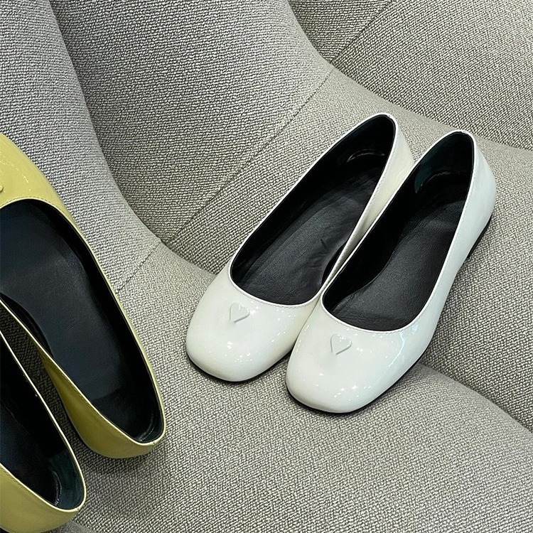 Cowhide Edition~New Flat Bottom Comfortable Shallow Mouth Single Women's Set Feet Grandma Evening Breeze Gentle Shoes