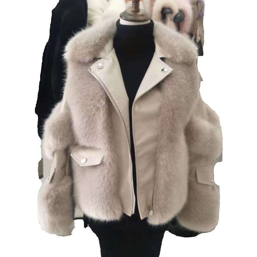 Haining for Womens 2024 New Fine Imitation Fox and Integrated Young Elite Style Fur Coat