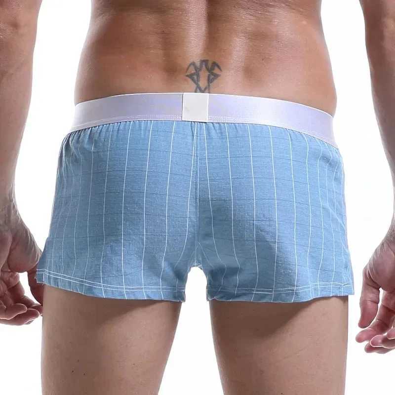 Mens cotton boxing shorts loose multi-color mens flat bottom underwear comfortable arrow pants W241223