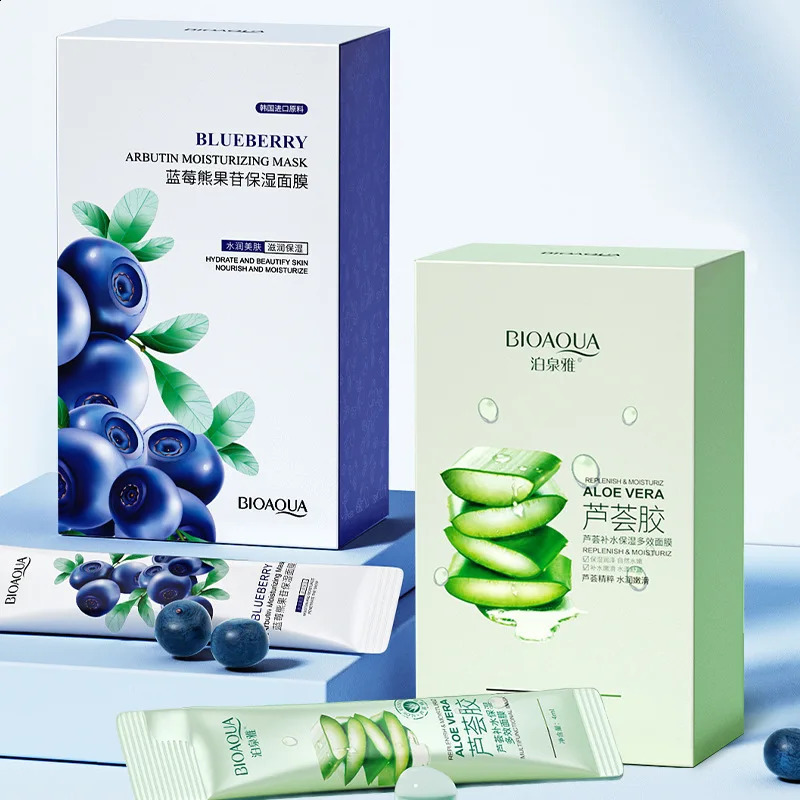 60pcs BIOAQUA Collagen Sleeping Facial Masks Face skincare Moisturizing Firming Face Mask Beauty Facial Skin Care Products 241223