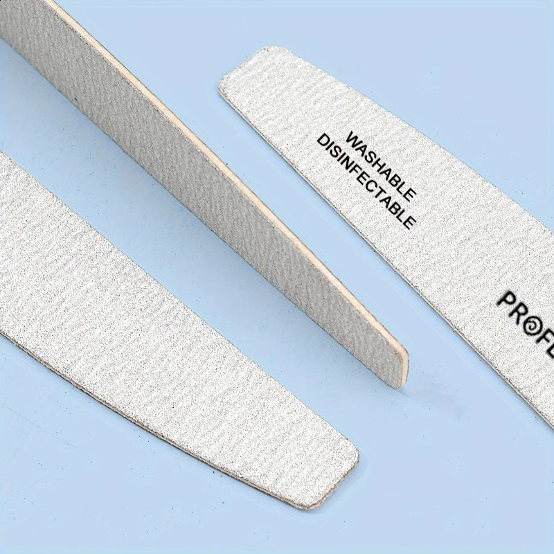 5 pcs Top selling double-sided nail file half moon shaped diamond shaped oval nail tool for nail trimming Rubbing strips 241223