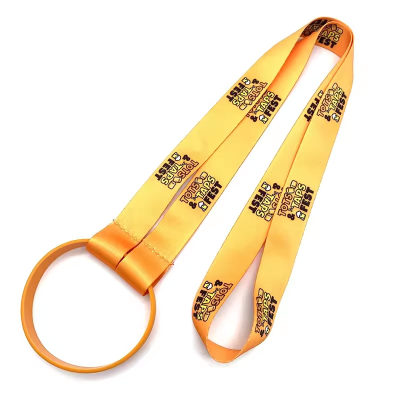 Fatory price Custom sublimation Printing Water Bottle Holder Neck Lanyard Strap for Cup Reusable Cup Holder Lanyard