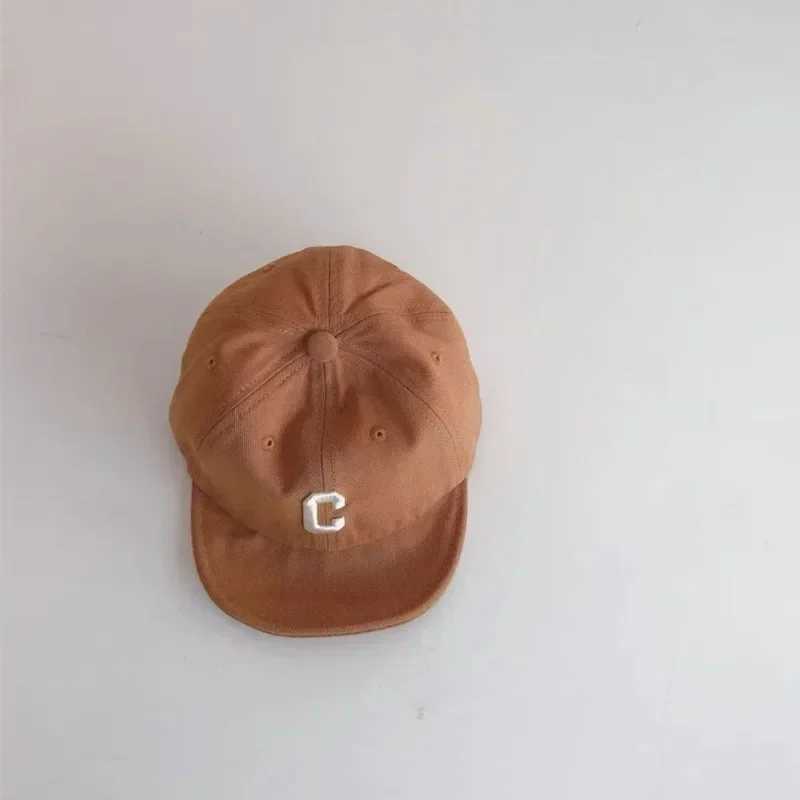 Caps Hats Letter C/P Baby Baseball Hat Summer Soft Cotton Baby Baseball Hat Solid Color Adjustable Preschool Sun Hat H241223