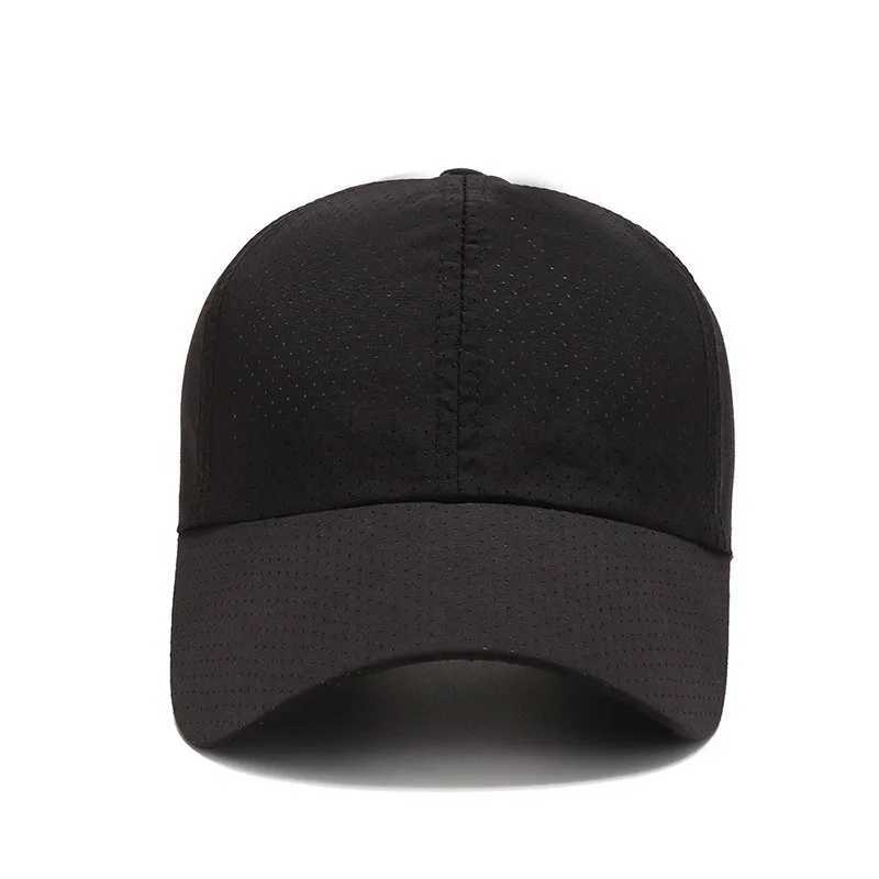 Caps Hats Wholesale mens summer baseball cap quick drying cap unisex breathable sports solid color snap cap bone baseball cap H241223