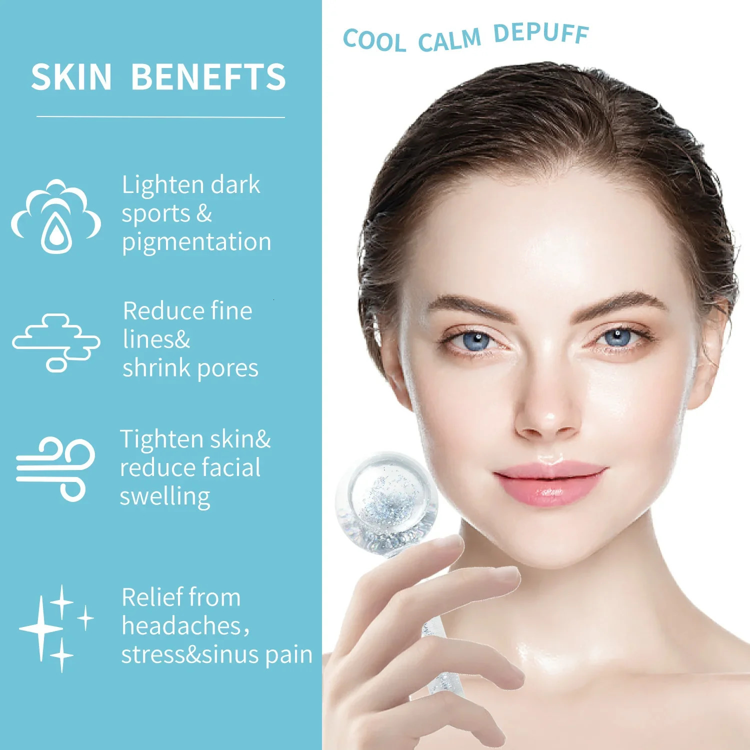 exquisite ice hockey Beauty Salon Crystal Energy Ball Face care Womens massage glass ball Korean wave beauty 241213