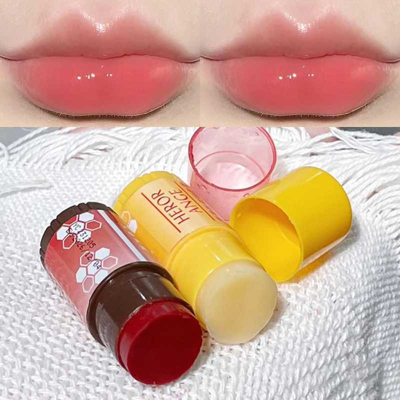 Honey Fruit Mini lipstick Moisturizing and Nourishing Anti wrinkle Lip Care facial mask Anti crack Smooth Lip Sleep Fine Line lipstickW241223