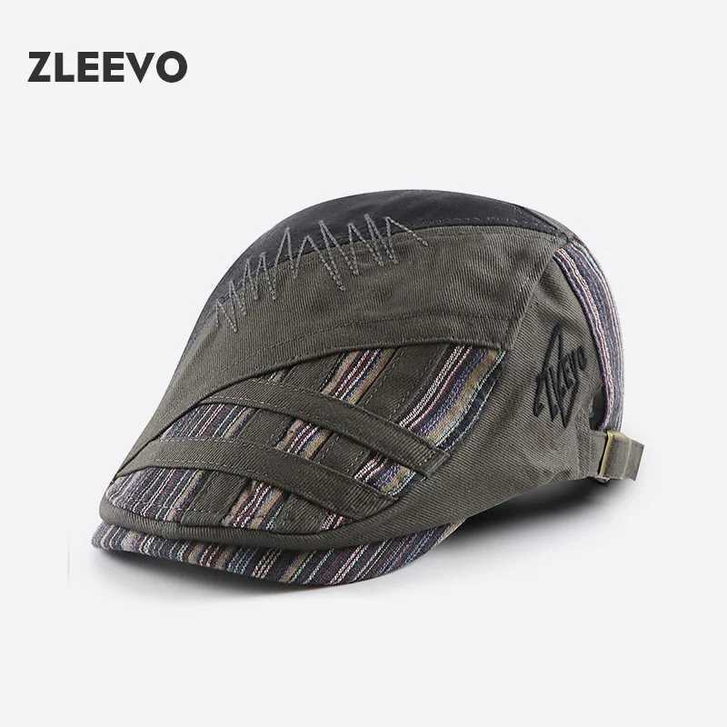 Caps Hats High quality baseball cap mens seasonal fashion classic new cotton striped front hat summer retro style mens beret H241223