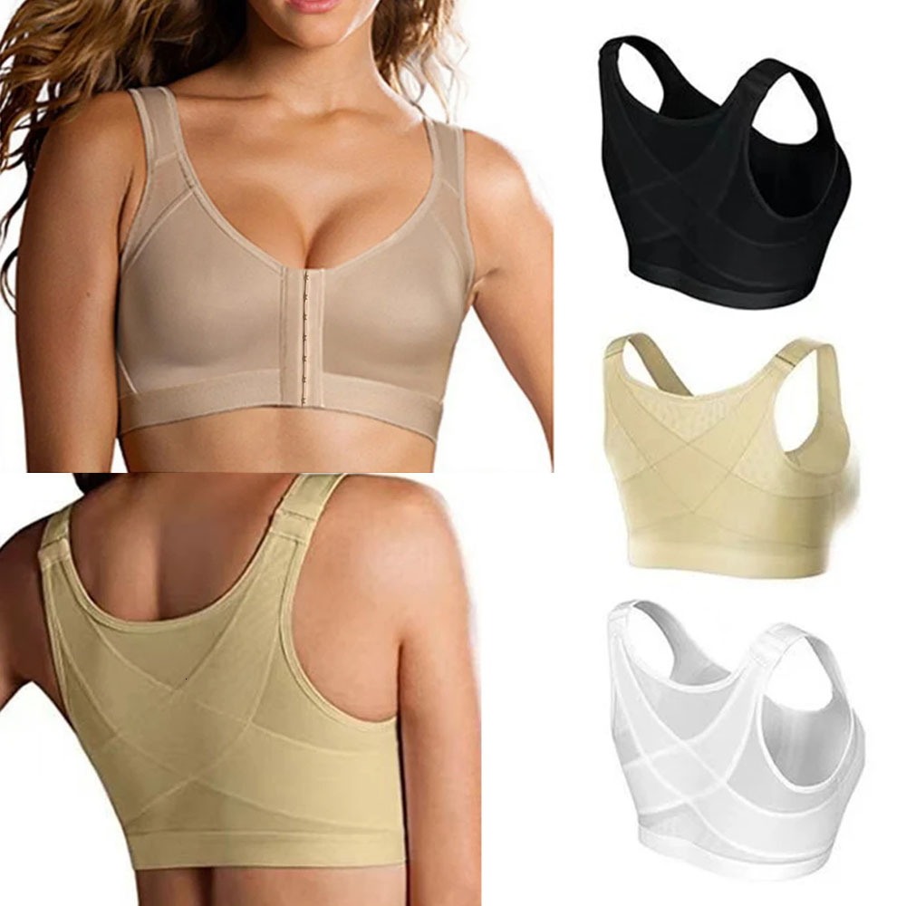 Tank Top Bra S-5XL Front Closed Posture Corrector Lifting Bra Women's Push Cross Back Sports Bra Shock-absorbing Sports Support Designer
