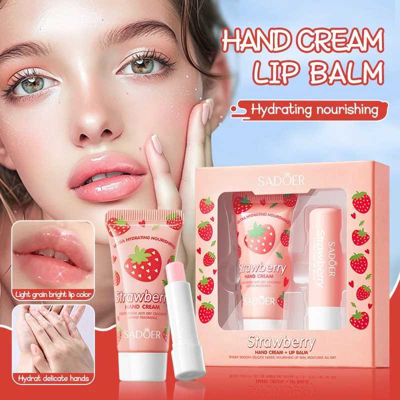 Lip Balm Hand Cream Kit Lotion gift setsMoisturizing Nourishing skin care Improving Dry Skin Lip balm Makeup CosmeticsXJ241223