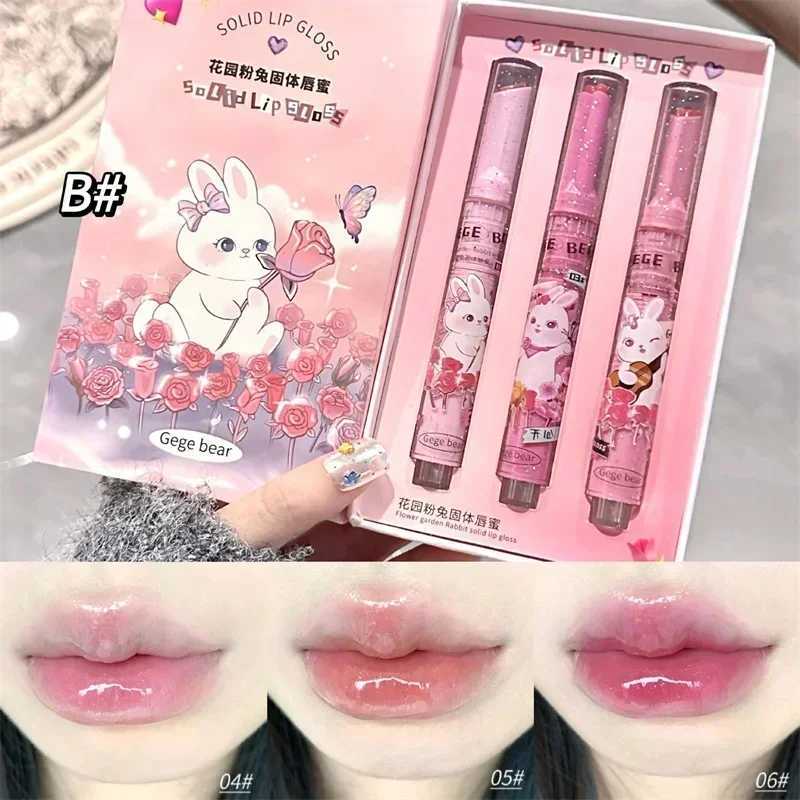 Love Shape Jelly Lipstick Waterproof Non-stick Cup Mirror Solid Lip Gloss Clear Lasting Moisturizing Lip Stick Makeup CosmeticXJ241223