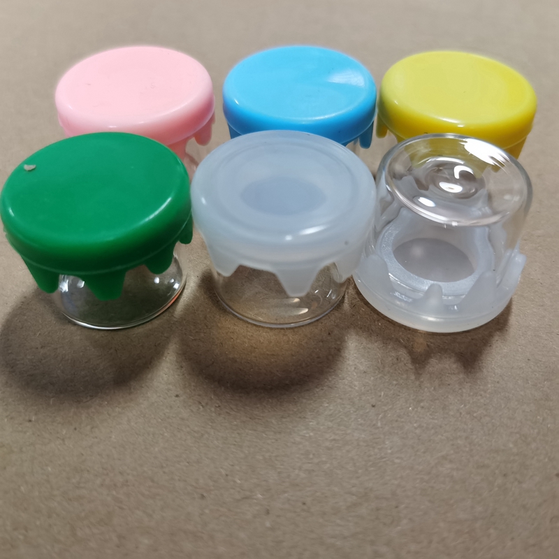 6ml Container Food Grade Nonstick Storage with Silicone Lid Glass Box Jar