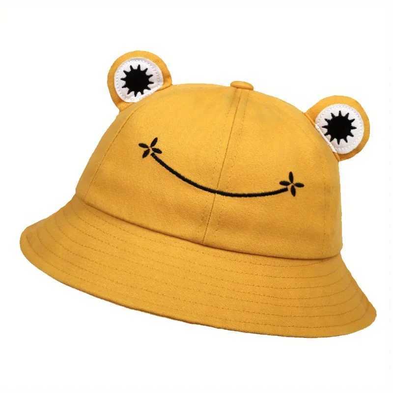 Caps Hats Childrens summer fishman hat frog hat autumn Versatile Internet celebrity sun protection bucket hat cute cartoon personality H241223