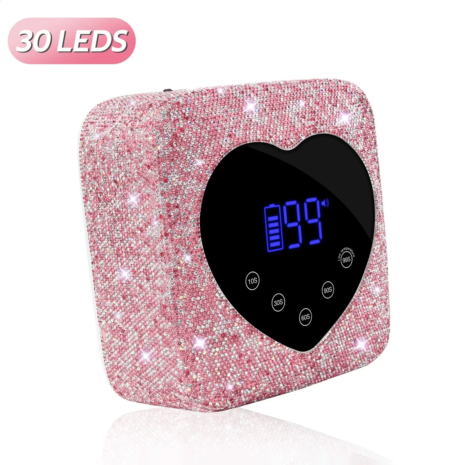 72W Cordless UV Nail Lamp Rechargeable 30 LEDs Nail Dryer with 5 Timer Settings UV Cabin Manicure Light for Nails Nail Art Tools 241223