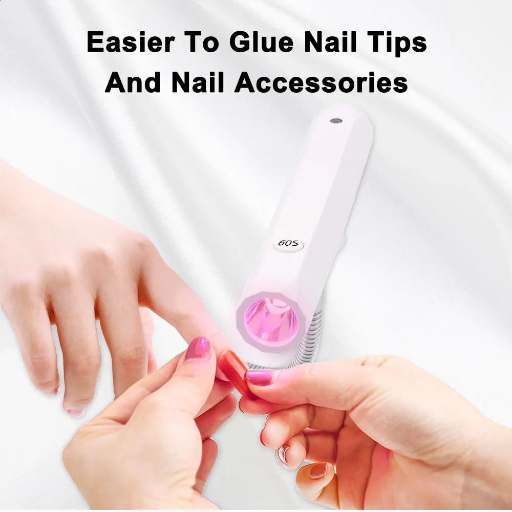 Portable LED Nail Lamp Rechargeable Quick Curing Handheld UV Light for Nails USB Nail Dryer Black Manicure Lamp Nail Art Tools 241223