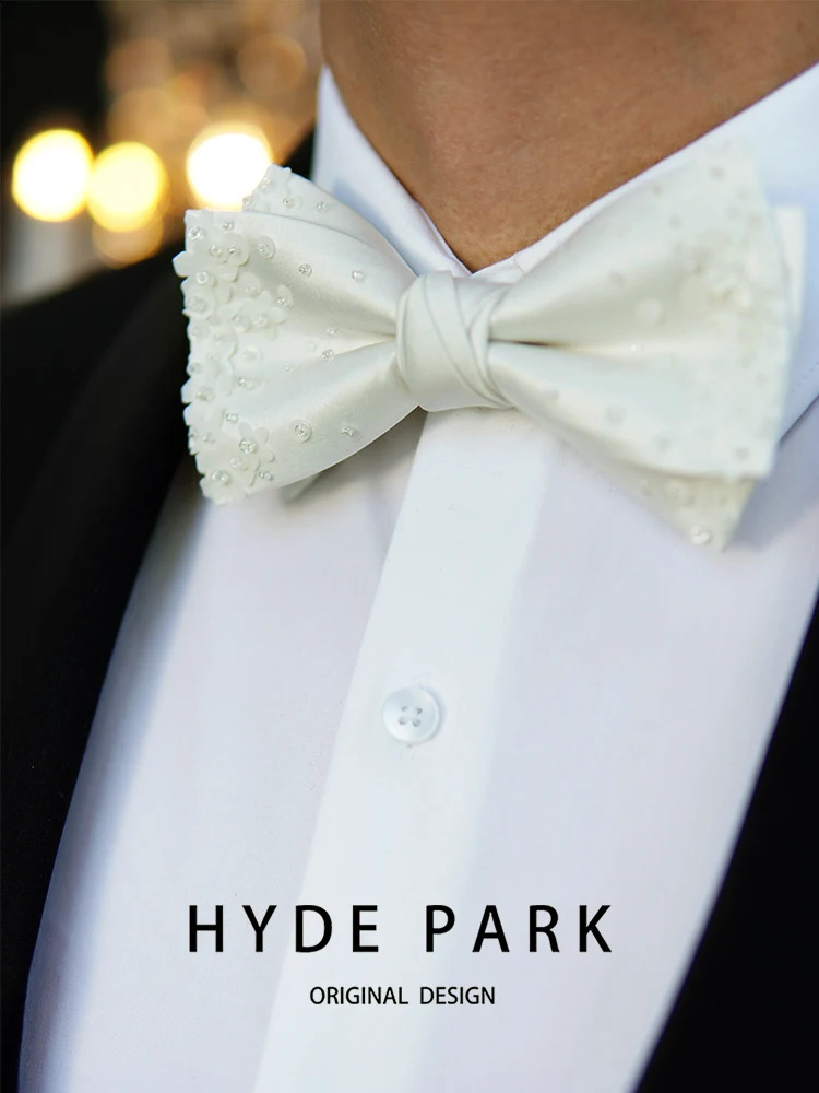 High quality butterfly white wedding gift used for beauty heavy industrial beads mens bows 241220