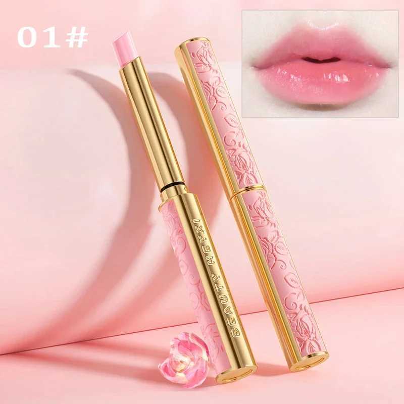 Lovely Peach Lip Balm Lipstick Crystal Temperature Color Change Lip Oil Non-stick Cup Lipgloss Moisture Lip MakeupXJ241223