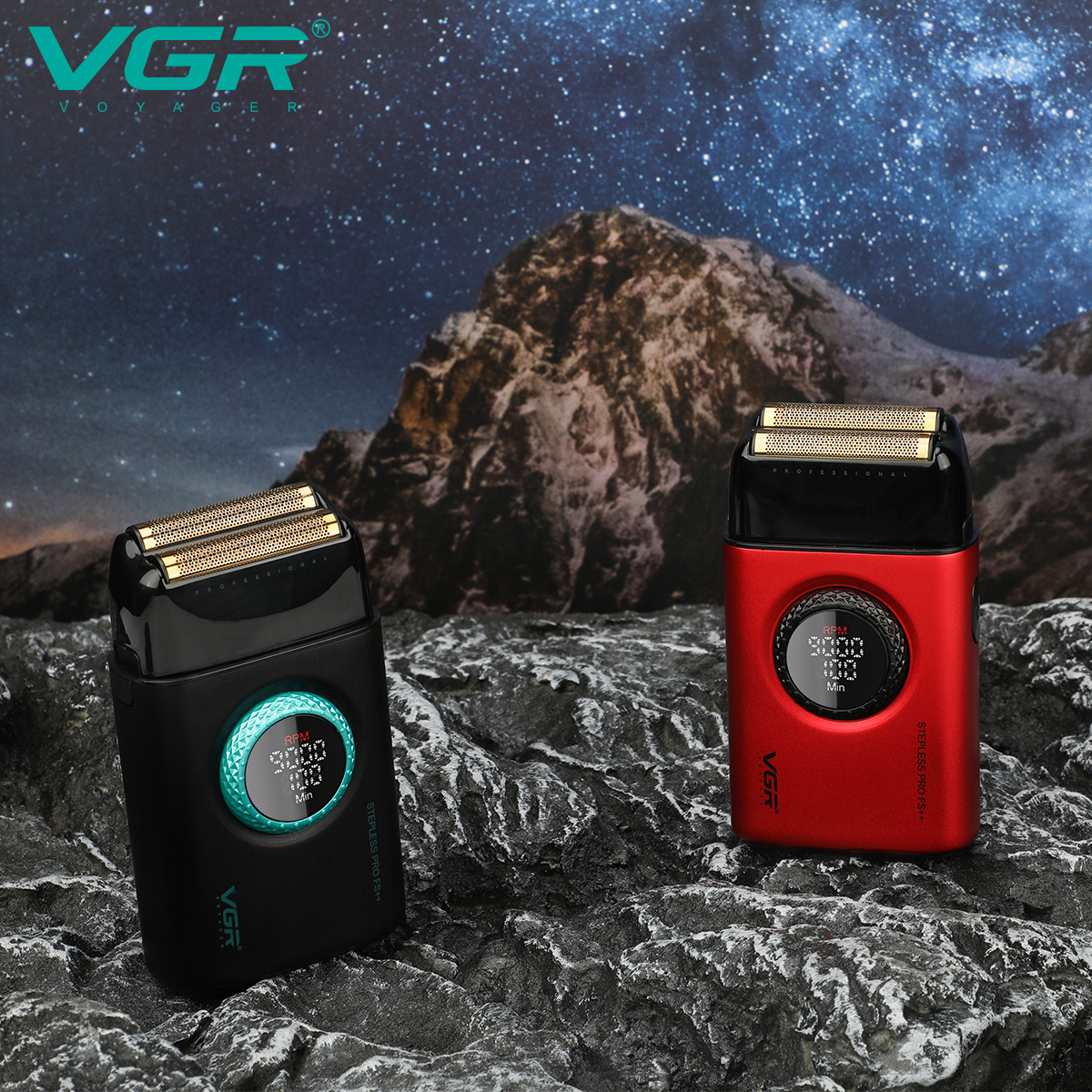 VGR Professional Trimmer Rechargeable Beard 9000 RPM Razor Electric Shaver LED Shaving Hine For Men V-377