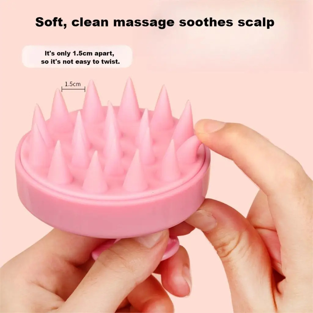 Silicone Shampoo Brush Clean The Scalp Thoroughly Massage Easy Foam Head Bath Comb Care Tool 241213