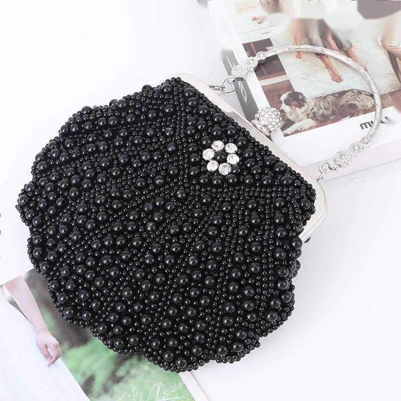 Straight Fashion Elegant Shell Pearl Dinner Bag Clutch Bag Style Foreign Style Large Space Hand Hold Evening Bag 240920