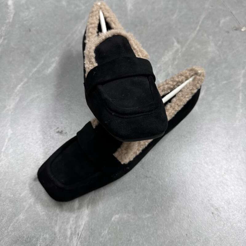 Mao New Style With Added Velvet Bean For Women, Soft Top, Anti Slip Sole, Warm Single Shoe, Thick Heel, Grandma Shoes