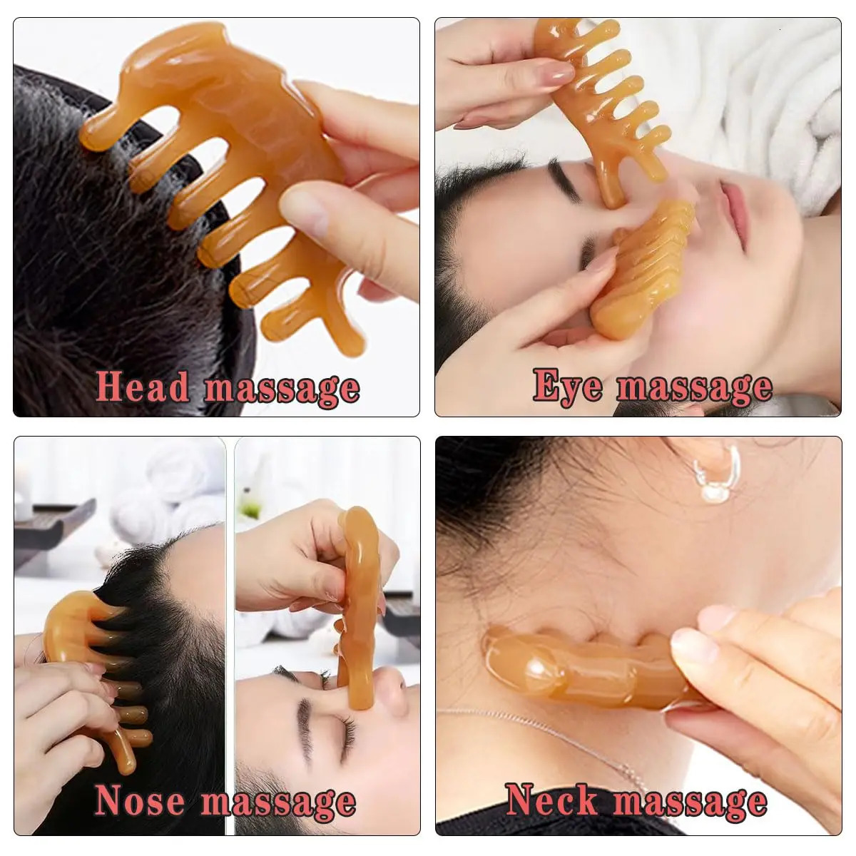 Skin scraping resin Guasha massage board and eye SPA used for neck back body legs hands to promote blood circulation 241213