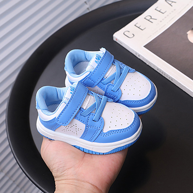 Toddler Kids Fashion Sport Shoes Children Flat Bottom Non Slip Shoes Kidsnest Hook and Loop Soft Sole Walking Sneakers Baby Casual Board Shoes Sizes U