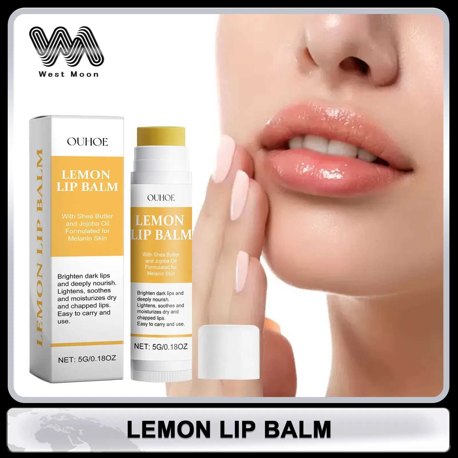 Lemon ginger lipstick dark melanin to remove dead skin improve colorless fading lip line exfoliate and moisturize natural lipstick careW241223
