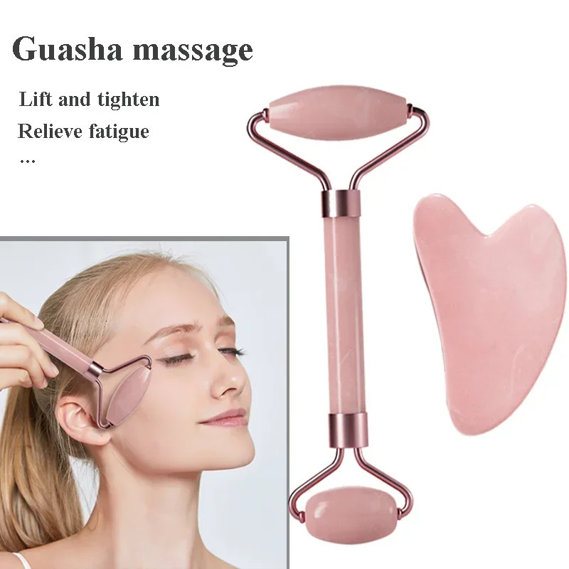Scraping Roller Massager Massage Soothing Neck and Leg Tools Beauty Health Skin Care Set Jade 241213