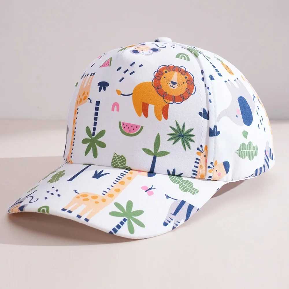 Caps Hats New Cartoon Animal Summer Baby Baseball Hat Boys and Girls Travel Sun Childrens Beach Accessories H241223ZSQH