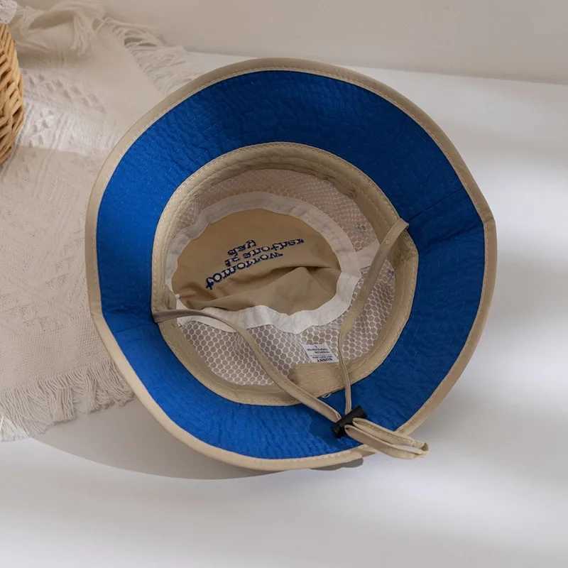 Caps Hats Summer Quick Dry Bucket Hat for Baby Solid Color Letter Kids Fisherman Cap UV Protection Children Panama Sun Hat H241223