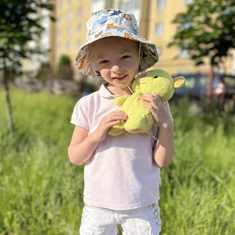 Caps Hats Summer baby sun hat fashionable beach sun hat for girls cartoon animal autumn boy fisherman hat outdoor UV bucket hat for children H241223