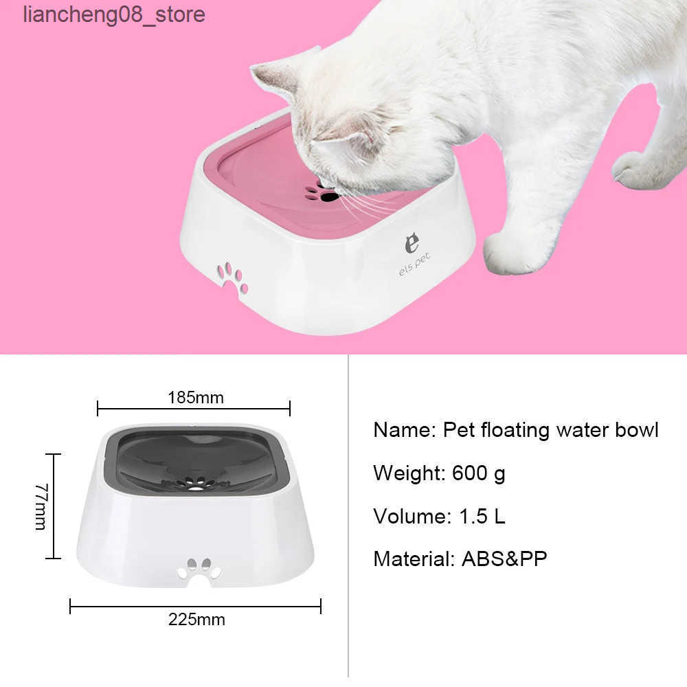 Dog Bowls Dishes Slow Water Feeder Dispenser Cat Dog Water Bowl Carried Floating Bowl Pet Fountain 1.5L Anti-Overflow L240910