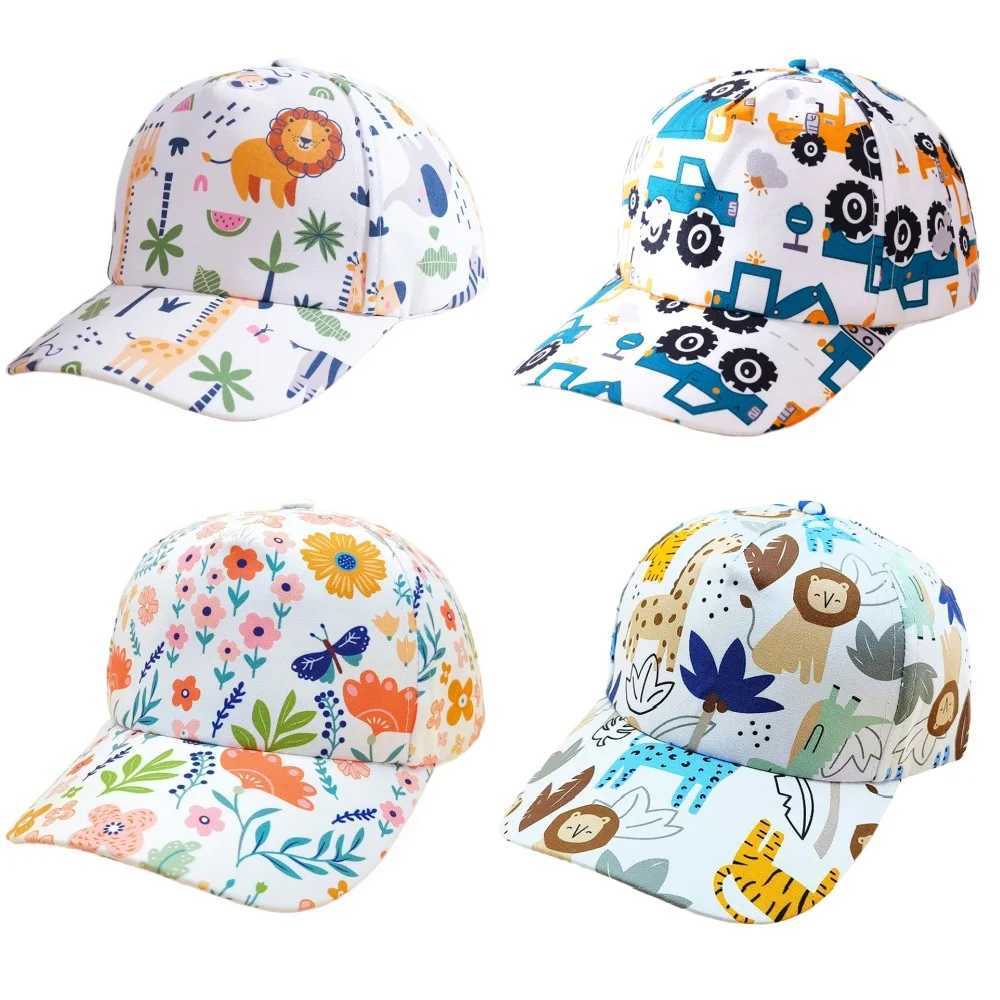 Caps Hats New Cartoon Animal Summer Baby Baseball Hat Boys and Girls Travel Sun Childrens Beach Accessories H241223ZSQH