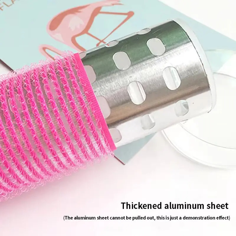 6Pcs Randomly Color Aluminum Core Long Hair Curler Bang Roller Korean Self Grip Jumbo 241220