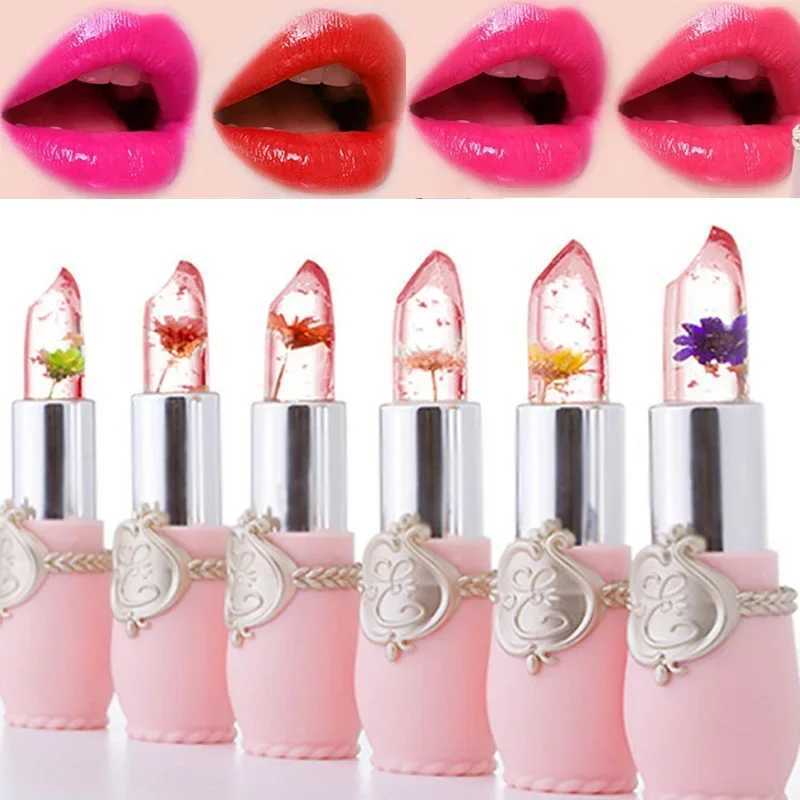 Moisturizer Lip Gloss Transparent Jelly Flower Lipstick Temperature Color Change Waterproof Makeup Lip Balm Cosmetic Makeup ToolXJ241223