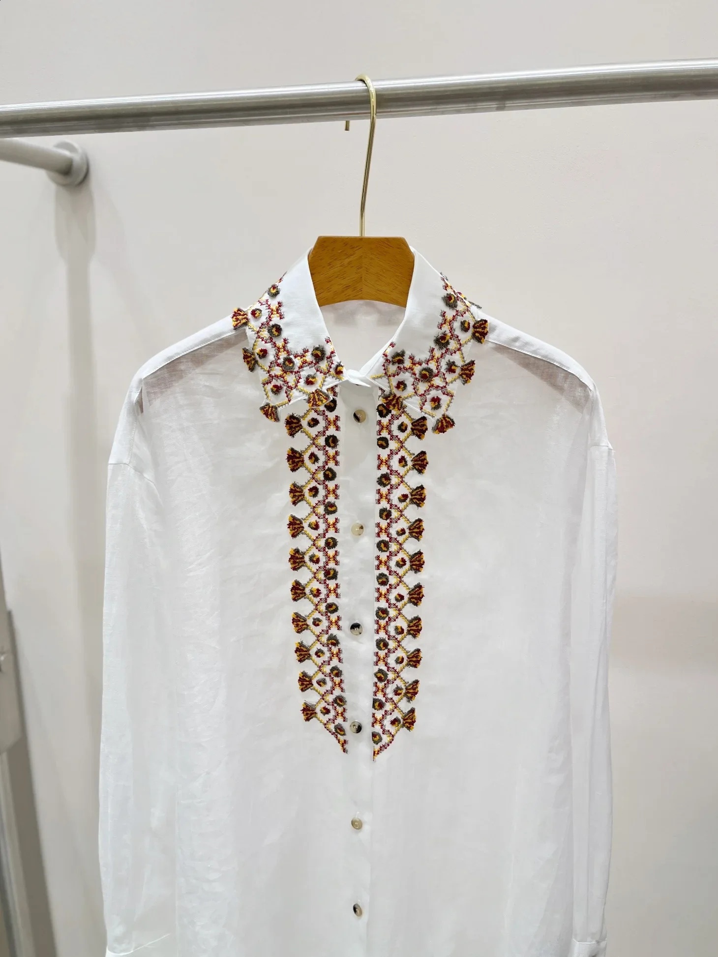 Female Clothing Shirt Top Women Blouse Woman Clothes Fashion Womens Long Sleeve Shirts 241218