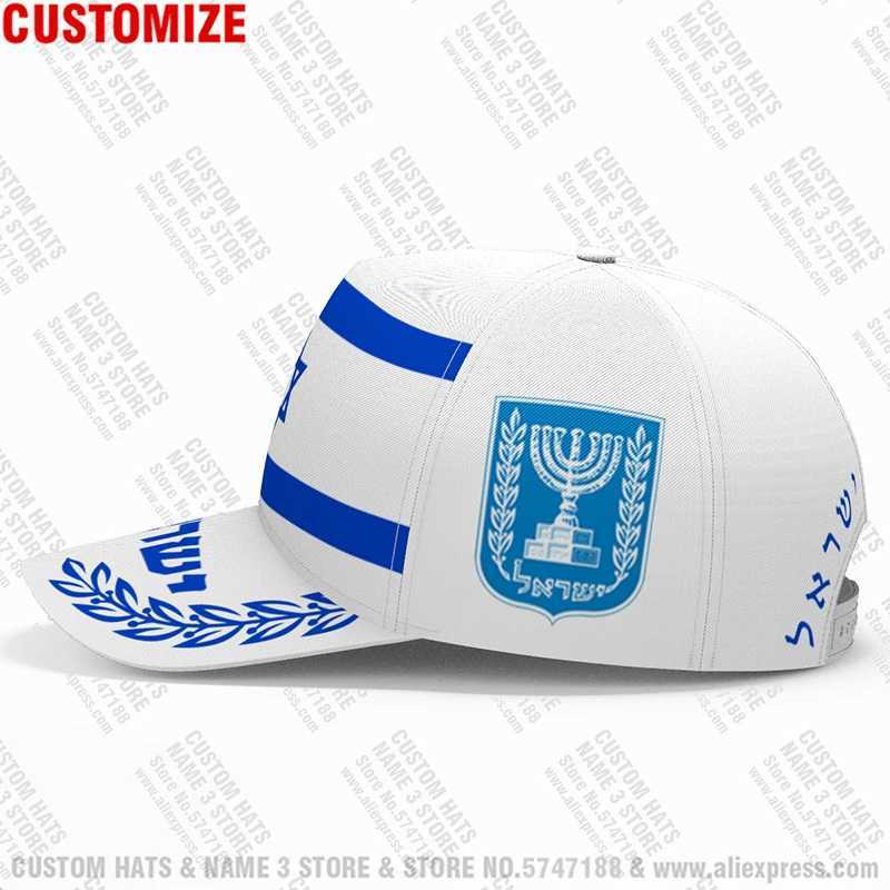 Caps Hats Israel baseball cap 3D free customization team name Il Hat Isr rural tourism Arab ethnicity Judaism Hebrew Arab flag Headgear H241223