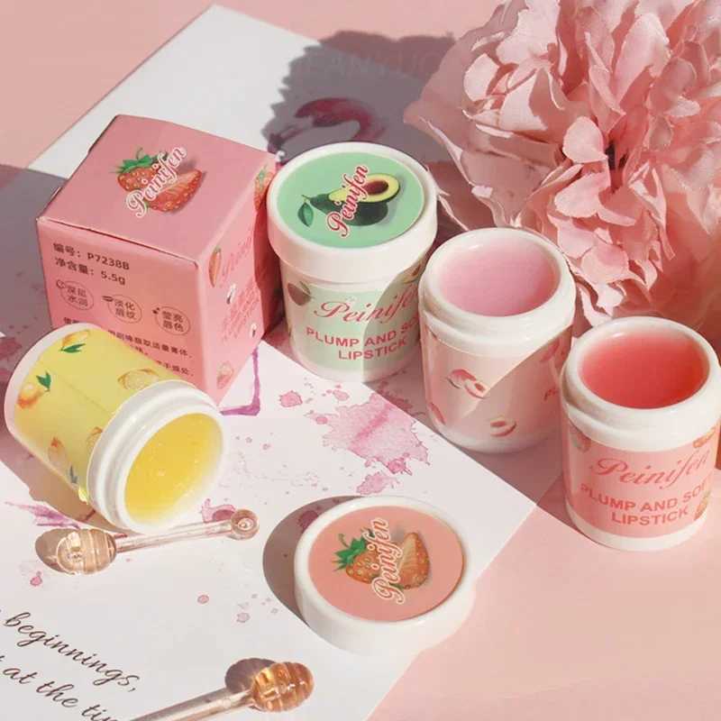 Korean lip sleep facial mask colorless makeup lipstick fruit nutrition lip care cream fade lip line lipstick base makeupW241223