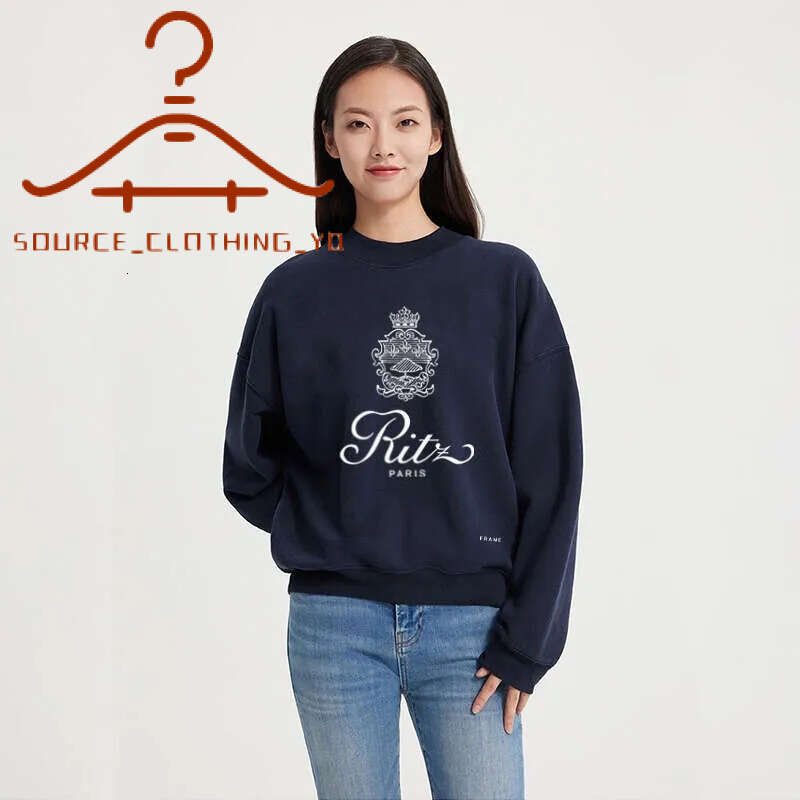 Hoodies Sweatshirts Frame X Ritz Hoodie Desinger Pullover Mens Hoody Womens Sweatshirt Hot Winter New Round Neck Chic Letter Print Design Loose Casu