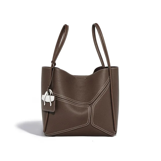 Cowhide Exact Replica Quiet Designer Brand Ladies Handbags Purse Tendance Women's Bags Bucket Hand Bag For Women Genuine Leather Casual