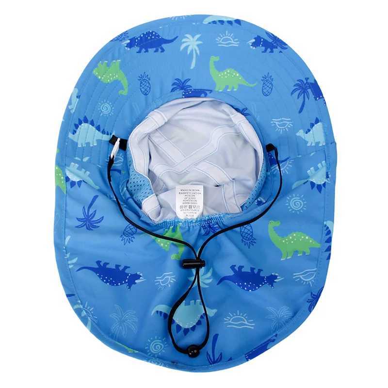 Caps Hats 2024 Summer Baby Hats Shawls Quick Dry Printing Boys Girls Fishermans Hats Childrens Beach Travel Accessories H241223
