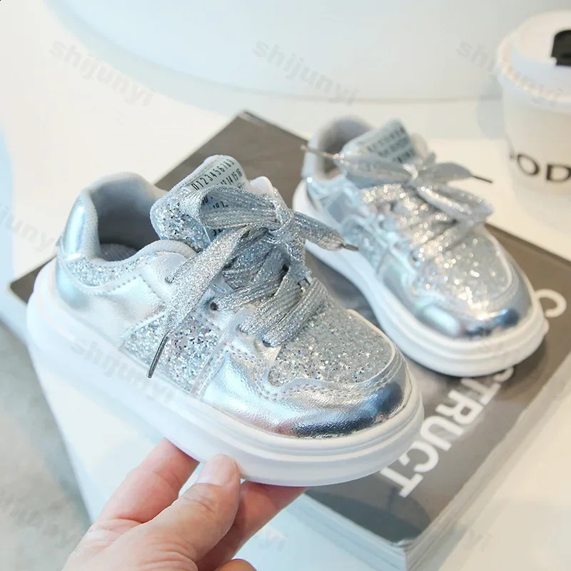 Kids Shoes for Boys Girls Soft Sneakers Diamond Sequins Sports Running Shoes Children Flat Casual Baby Toddler Outdoor Shoes 241223