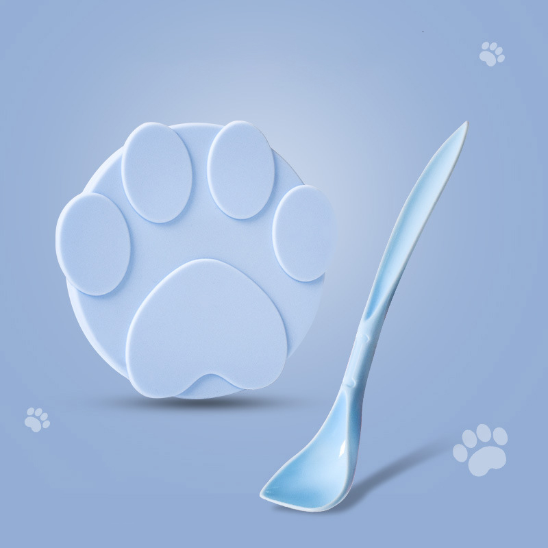 Ddmysat Portable Silicone Cat Canned Lid In Food Sealer Spoon Pet Cover Storage Fresh Keeping Lids Bowl Dog Accessories