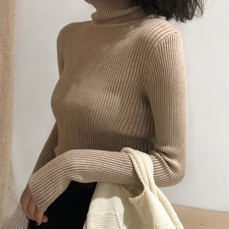 Turtleneck Sweater Womens 2024 Autumn Winter Tops Korean Slim Women Pullover Jumper Knitted Pull Femme Hiver Truien y241203
