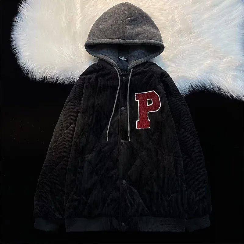 American winter high street men and women trendy personalized two-piece couple loose retro hip-hop casual top y2k 241223