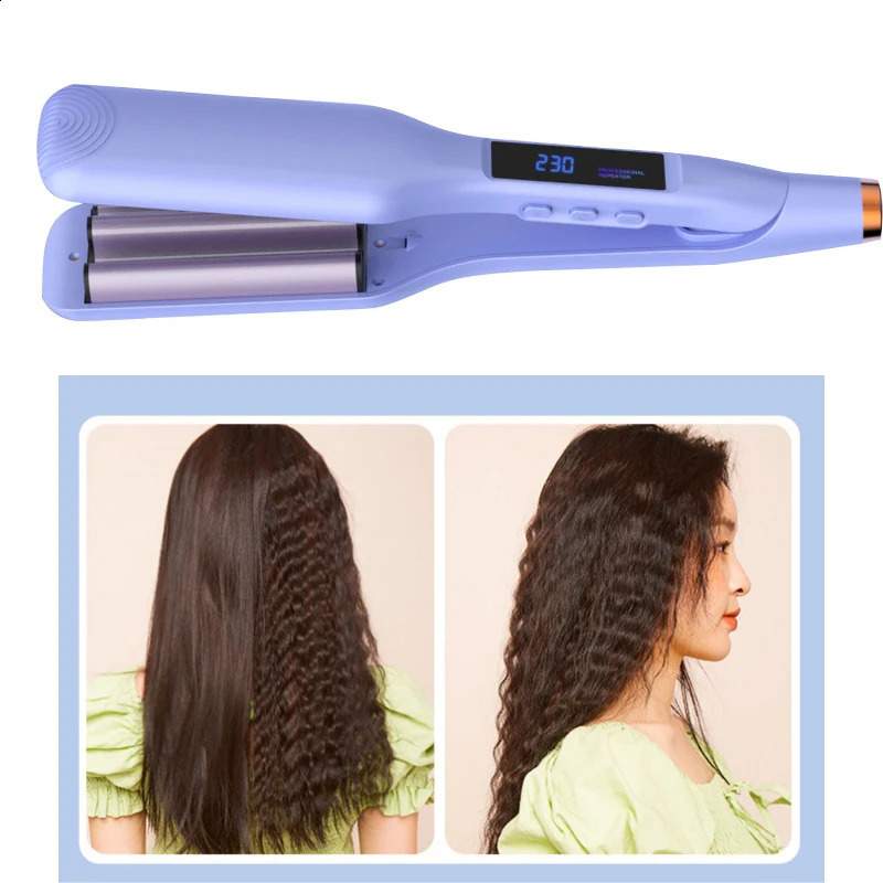 Hair Wave Curling Iron 0.43 Inch 4 Barrel Waver Small Roller Hair Curler LED Display Ceramic Curly Crimped Hair Styling Tool 241223