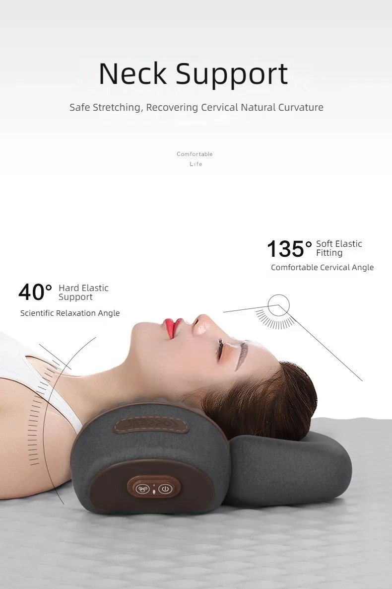 Cervical Pillow Spinal Sleep Neck Massager Trackless Heating Compression Masajeador Relaxation Treatment 241213